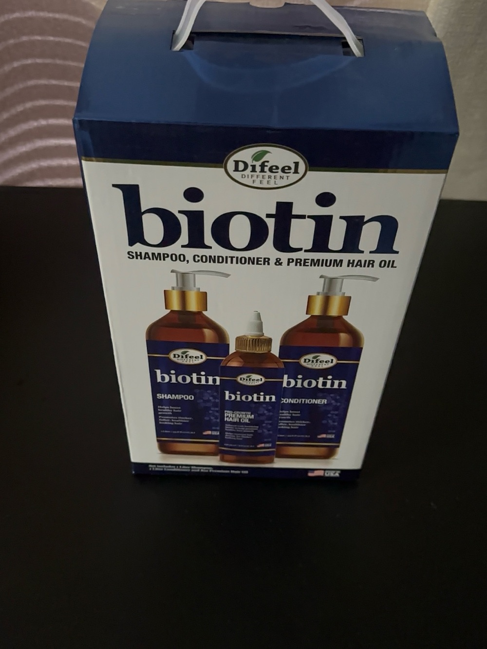 Biotin Shampoo, Conditioner & Premium Hair Oil - Blue